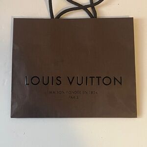Vintage Louis Vuitton Brown Branded Shopping Bag (8.5”x7”x4”)